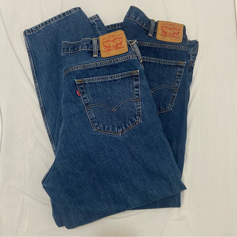 Men’s Levi's Straight Blue Jeans Classic Style Lot of 2